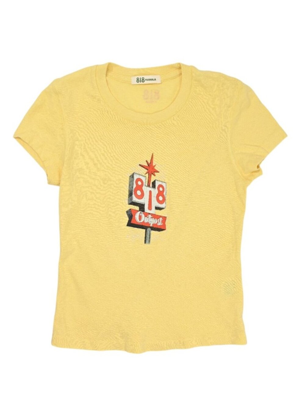818 Tequila Sunshine Baby Tee in Yellow